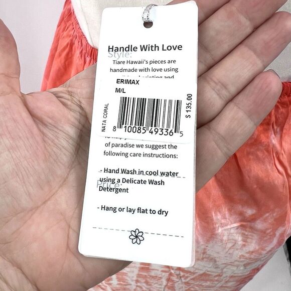 Tiare Hawaii Orange Tie Dye Strapless Eri Maxi Dress Cover-Up - Picture 8 of 8